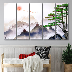 Japanese Mountain Art Print Extra Large Canvas Prints Multi Panels B Wall Art Prints Home Decor