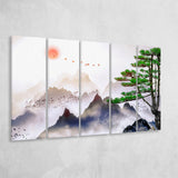 Japanese Mountain Art Print Extra Large Canvas Prints Multi Panels B Wall Art Prints Home Decor