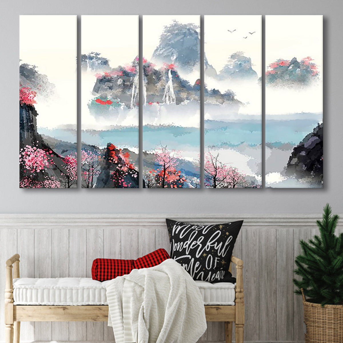 Japanese Sakura Canvas Landscape Extra Large Canvas Prints Multi