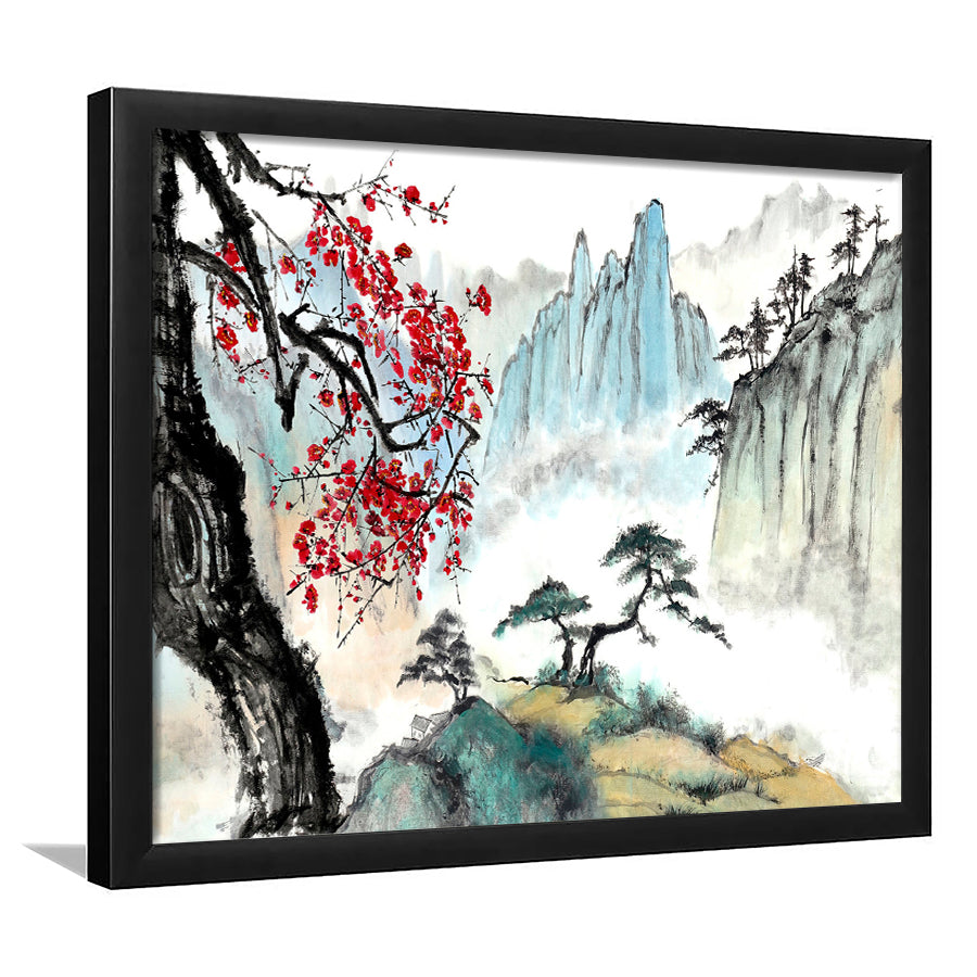 Japanese Canvas Framed Art Prints Wall Art Decor, Framed Picture, Home Decor
