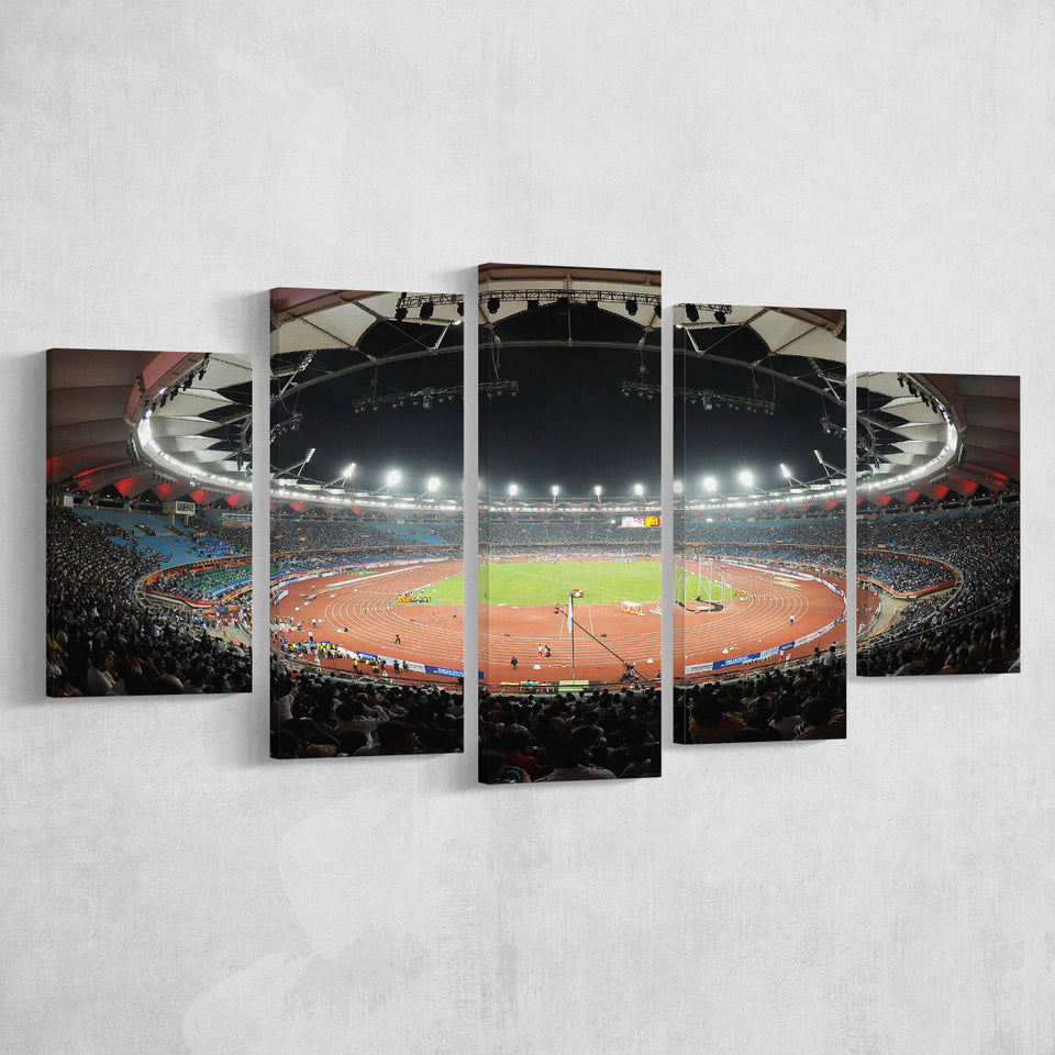 Jawaharlal Nehru Stadium, Stadium Canvas, Sport Art, Large Canvas, Multi Panels, Canvas Prints Wall Art Decor