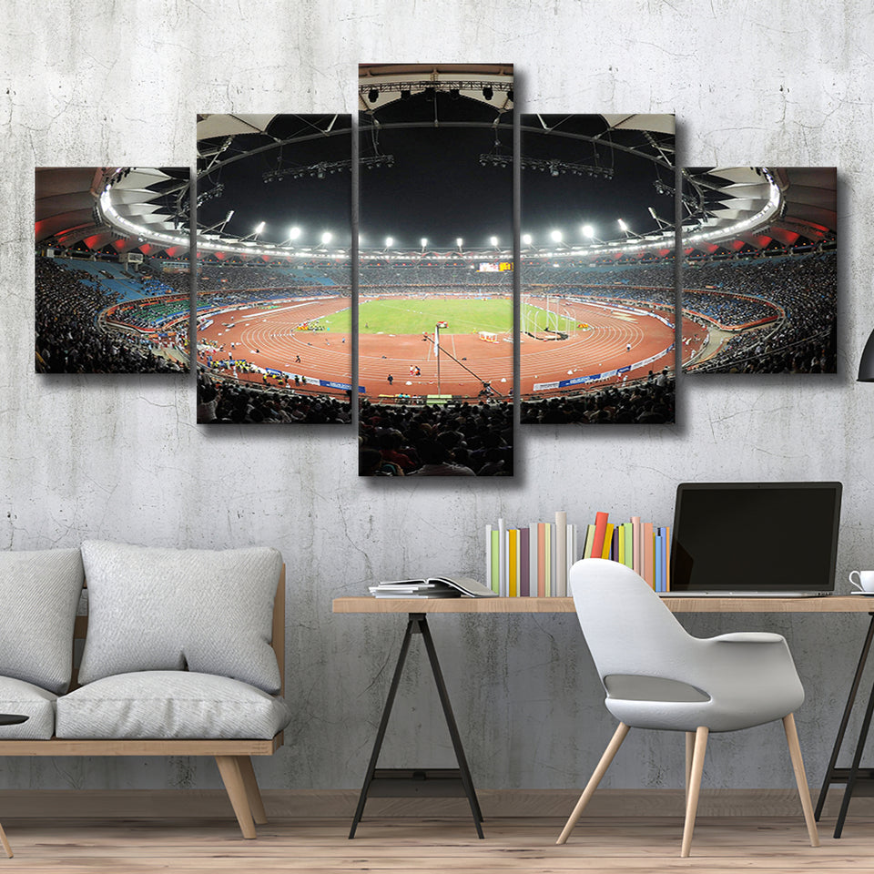 Jawaharlal Nehru Stadium, Stadium Canvas, Sport Art, Large Canvas, Multi Panels, Canvas Prints Wall Art Decor