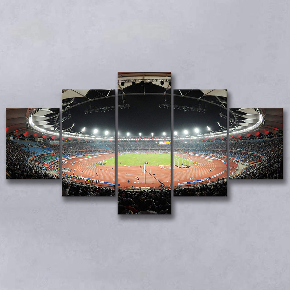 Jawaharlal Nehru Stadium, Stadium Canvas, Sport Art, Large Canvas, Multi Panels, Canvas Prints Wall Art Decor