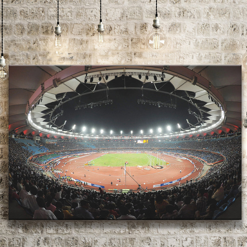 Jawaharlal Nehru Stadium, Stadium Canvas, Sport Art, Gift for him, Fan Gift, Canvas Prints Wall Art Decor