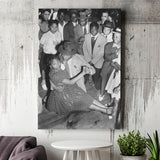 Jazz Dancers Black And White Print, Jazz Music Canvas Prints Wall Art Home Decor