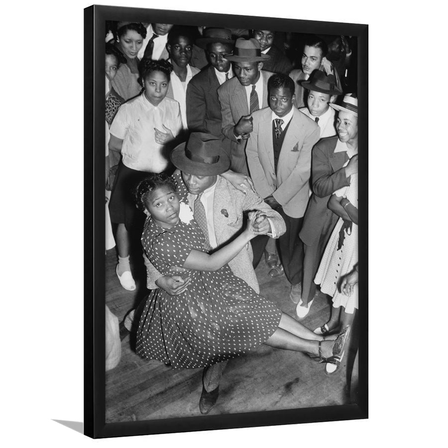 Jazz Dancers Black And White Print, Jazz Music Framed Art Print Wall Art Decor,Framed Picture