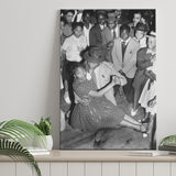Jazz Dancers Black And White Print, Jazz Music Canvas Prints Wall Art Home Decor