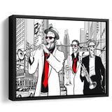 Jazz Music Framed Canvas Prints Wall Art - Painting Prints, Wall Decor, Floating Frame