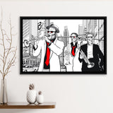 Jazz Music Framed Canvas Prints Wall Art - Painting Prints, Wall Decor, Floating Frame