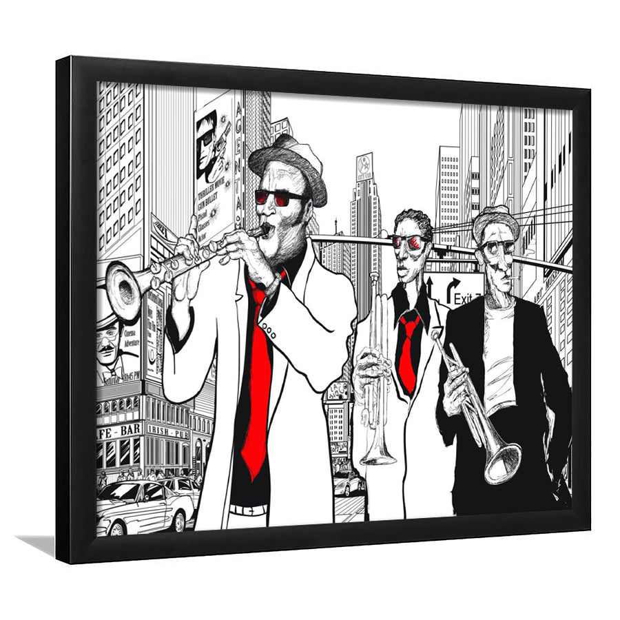 Jazz Music Framed Art Prints Wall Decor - Painting Prints, Framed Picture