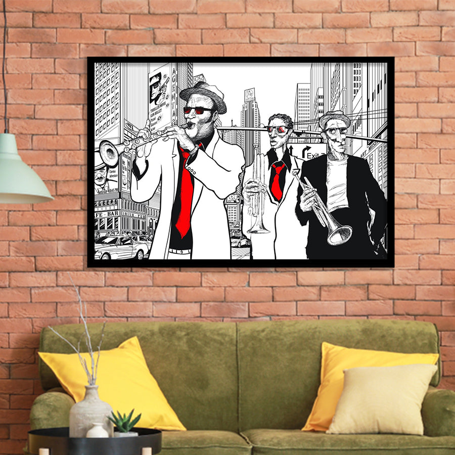 Jazz Music Framed Art Prints Wall Decor - Painting Prints, Framed Picture