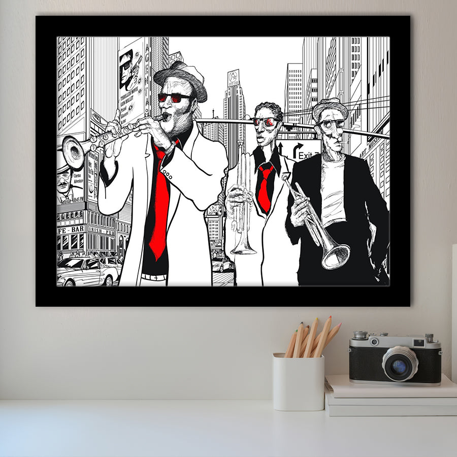 Jazz Music Framed Art Prints Wall Decor - Painting Prints, Framed Picture