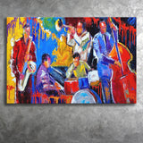 Jazz Music Painting, African Jazz, Music Room Canvas Prints Wall Art Home Decor