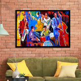 Jazz Music Painting, African Jazz, Music Room Framed Art Prints, Wall Art,Home Decor,Framed Picture