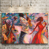 Jazz Band Music Abstract Canvas Prints Wall Art - Painting Canvas, Home Wall Decor, For Sale, Painting Prints