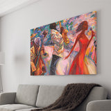 Jazz Band Music Abstract Canvas Prints Wall Art - Painting Canvas, Home Wall Decor, For Sale, Painting Prints