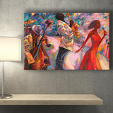 Jazz Band Music Abstract Canvas Prints Wall Art - Painting Canvas, Home Wall Decor, For Sale, Painting Prints