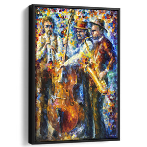 Jazz Band Framed Canvas Wall Art - Canvas Prints, Prints Painting, Prints on Sale,Framed Art