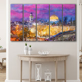 Jerusalem Israel Old City Western Wall 5 Pieces Extra Large Canvas Prints Wall Art Home Decor
