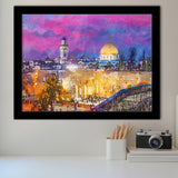 Jerusalem Israel Old City Western Wall City Art Watercolor Framed Art Prints Wall Art Decor,Framed Picture