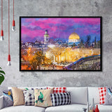 Jerusalem Israel Old City Western Wall City Art Watercolor Framed Art Prints Wall Art Decor,Framed Picture