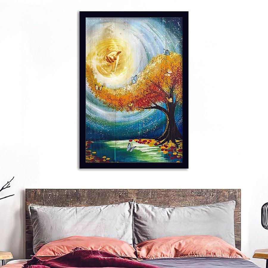 Jesus And Beautiful Tree Take His Hand Framed Art Prints - Framed Painting, Painting Art, Prints for Sale,Wall Art,Wall Decor