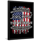 Jesus Christ And The Veteran Framed Art Prints Wall Decor - Painting Prints, Veteran Gift