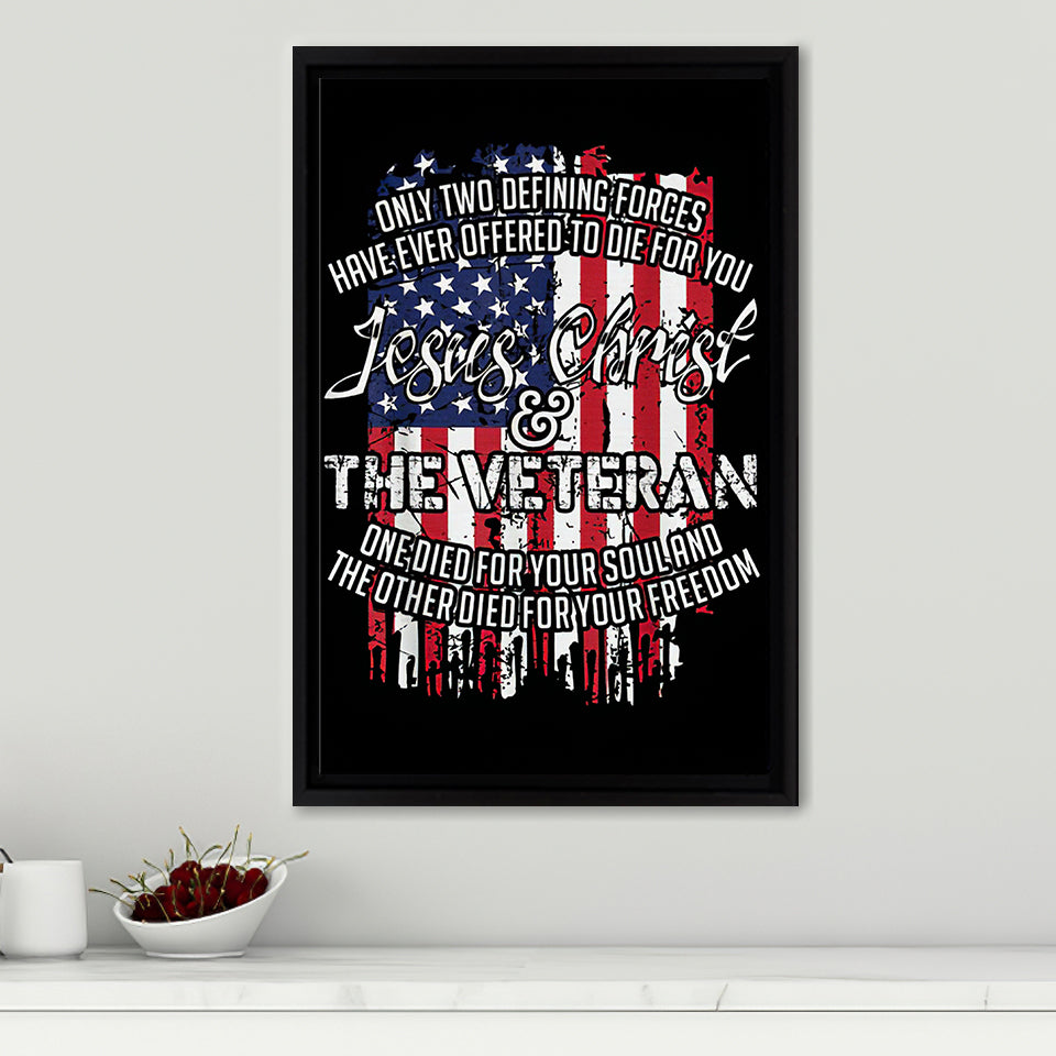 Jesus Christ And The Veteran Canvas Prints Wall Art - Painting Canvas, Wall Decor 