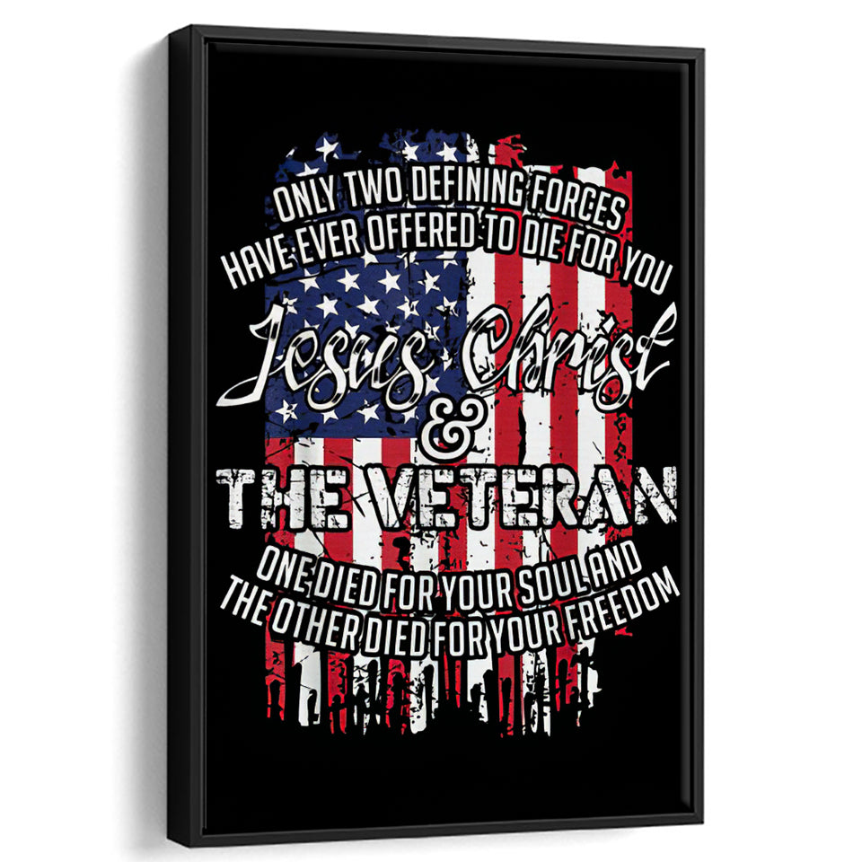 Jesus Christ And The Veteran Canvas Prints Wall Art - Painting Canvas, Wall Decor 