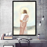 Jesus Christ Holding Child Childrens Nursery Baby Framed Art Prints Wall Decor - Painting Prints, Wall Art, Framed Picture