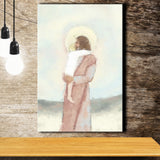 Jesus Christ Holding Child Childrens Nursery Baby Canvas Prints Wall Art - Painting Canvas, Art Prints, Wall Decor