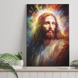 Jesus Christ Portrait Mixed Color Painting, Painting Art, Canvas Prints Wall Art Home Decor