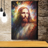 Jesus Christ Portrait Mixed Color Painting, Painting Art, Canvas Prints Wall Art Home Decor