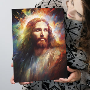 Jesus Christ Portrait Mixed Color Painting, Painting Art, Canvas Prints Wall Art Home Decor
