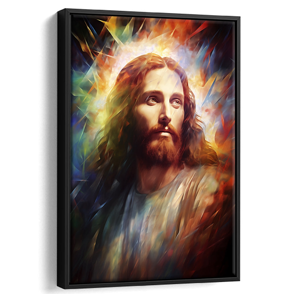 Jesus Christ Portrait Mixed Color Painting,Framed Canvas Prints,Floati ...