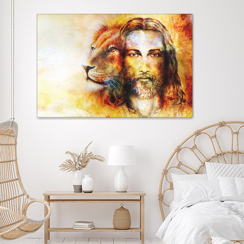Jesus Cristo Leao Canvas Wall Art - Canvas Prints, Prints for Sale, Canvas Painting, Home Decor