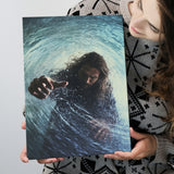 Jesus Give Me Your Hand Water Ocean V2 Canvas Prints Wall Art, Home Living Room Decor, Large Canvas