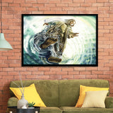 Jesus Give Me Your Hand Water Ocean Watercolor Painting, Framed Art Prints Wall Art Home Decor, Ready to Hang