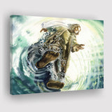 Jesus Give Me Your Hand Water Ocean Watercolor Painting, Canvas Prints Wall Art Home Decor