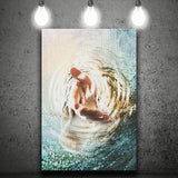 Jesus Give Me Your Hand Water Ocean Canvas Prints Wall Art - Painting Canvas, Home Wall Decor, For Sale