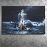 Jesus Outstretched Hands Saves Horizontal Canvas Prints - Painting Canvas, Canvas Art, Prints for Sale, Wall Art, Wall Decor