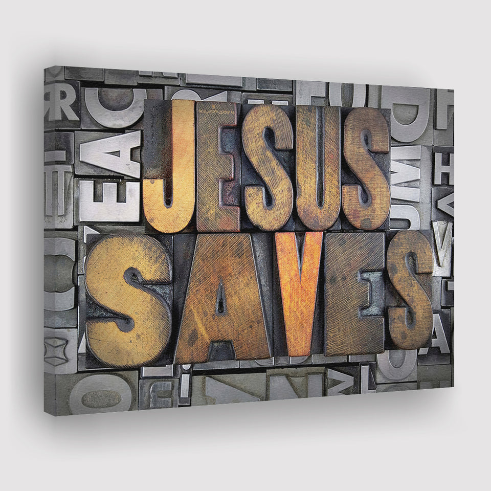 Jesus Saves Canvas Prints - Painting Canvas, Canvas Art, Prints for Sale, Wall Art, Wall Decor