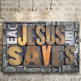 Jesus Saves Canvas Prints - Painting Canvas, Canvas Art, Prints for Sale, Wall Art, Wall Decor
