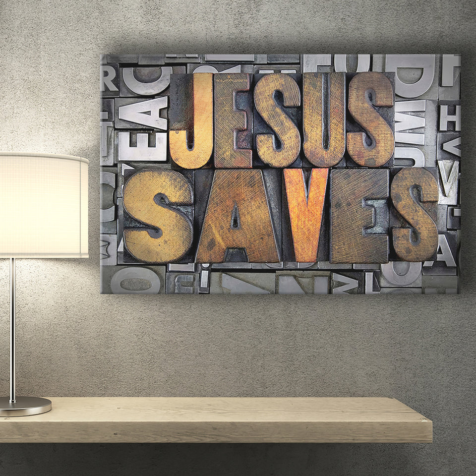 Jesus Saves Canvas Prints - Painting Canvas, Canvas Art, Prints for Sale, Wall Art, Wall Decor