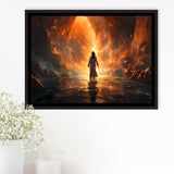 Jesus Christ Art Found The New World Framed Canvas Prints Wall Art Home Decor, Painting Canvas, Floating Frame