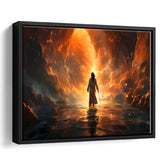 Jesus Christ Art Found The New World Framed Canvas Prints Wall Art Home Decor, Painting Canvas, Floating Frame