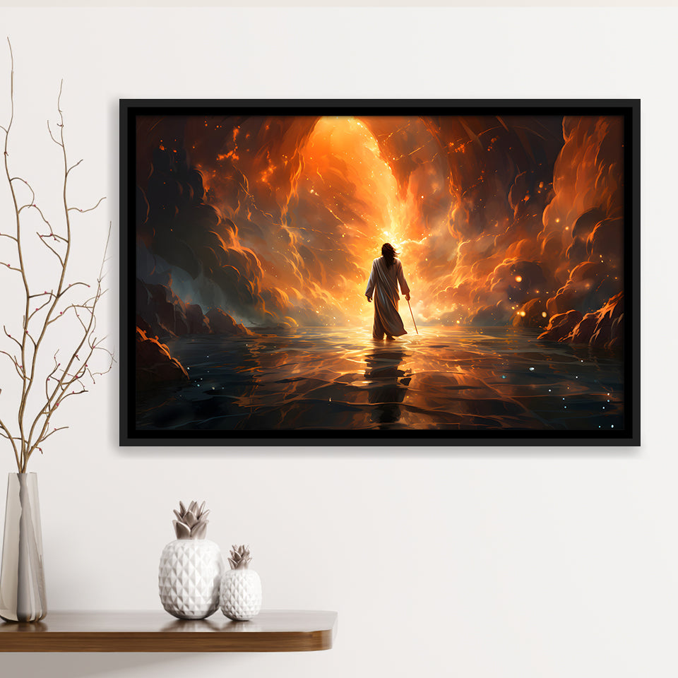 Jesus Christ Art Found The New World Framed Canvas Prints Wall Art Home Decor, Painting Canvas, Floating Frame