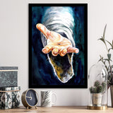 Jesus Give Me Your Hand Water Color Painting, Framed Art Prints Wall Art Home Decor, Ready to Hang