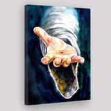 Jesus Give Me Your Hand Water Color Painting, Canvas Prints Wall Art Home Decor, Ready to Hang