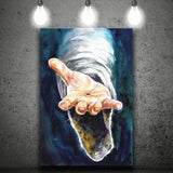Jesus Give Me Your Hand Water Color Painting, Canvas Prints Wall Art Home Decor, Ready to Hang